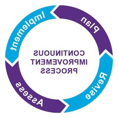 持续改进过程:计划、实施、评估、修订