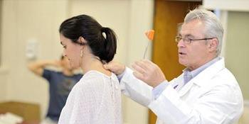 A UB student in the School of Chiropractic